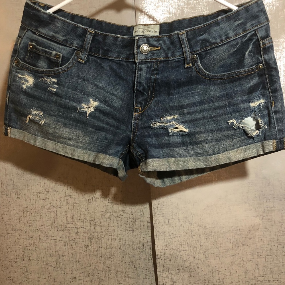 womens jean shorts aeropostale size 7/8